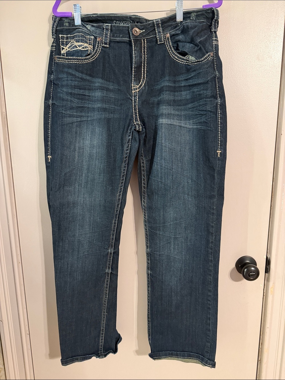 Cowgirl Tuff Dark Blue Boot Cut Jeans